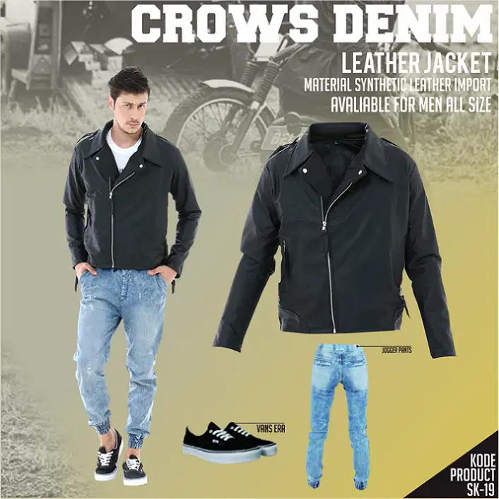 Jaket Kulit Biker Korean Style – SK19
