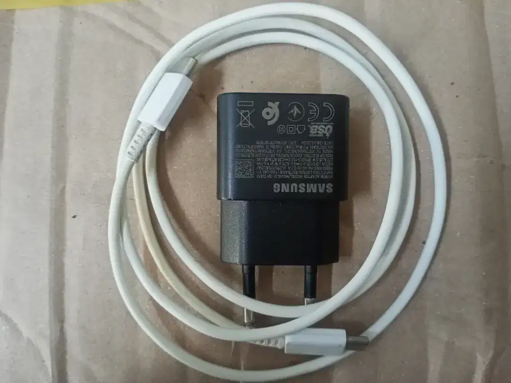 Charger Samsung 25w + kabel c to c mulus