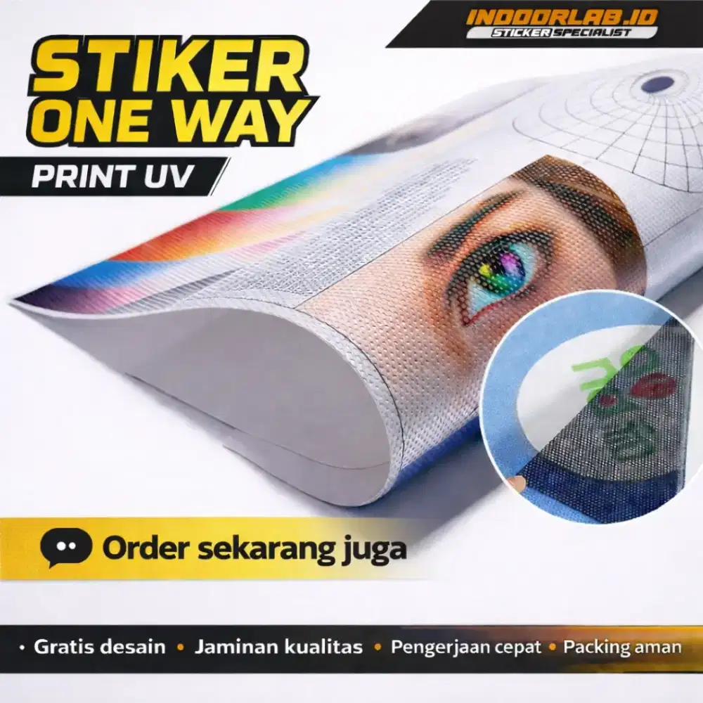 Stiker One Way Print UV Premium