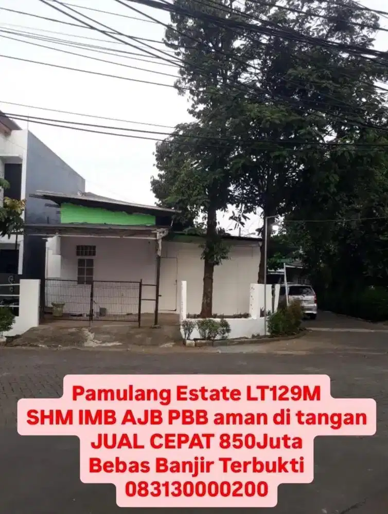 jual cepat rumah tua hitung tanah luas BU Murah tanpa perantara