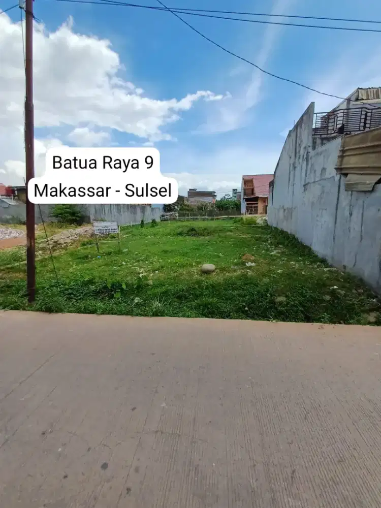 (Nego) Dijual tanah kavling area strategis Batua Raya 9