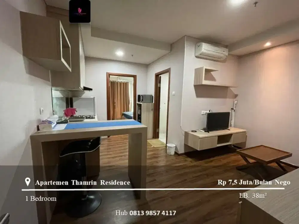 Disewakan Apartement Thamrin Residence Mid Floor 1BR FF