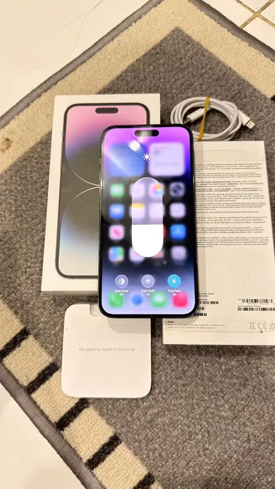 Iphone 14 Promax 256GB Purple Mulus Lengkap Terdaftar