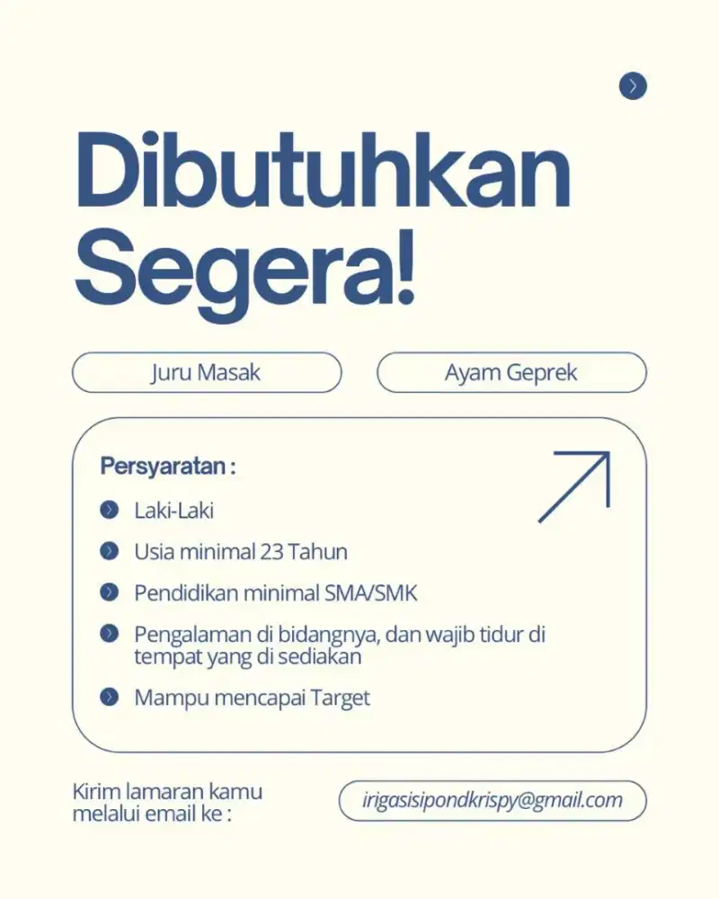 Lowongan kerja ayam geprek