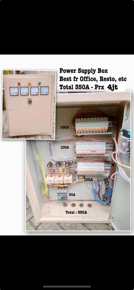 Power supply box 350A untuk mengatur arus listrik