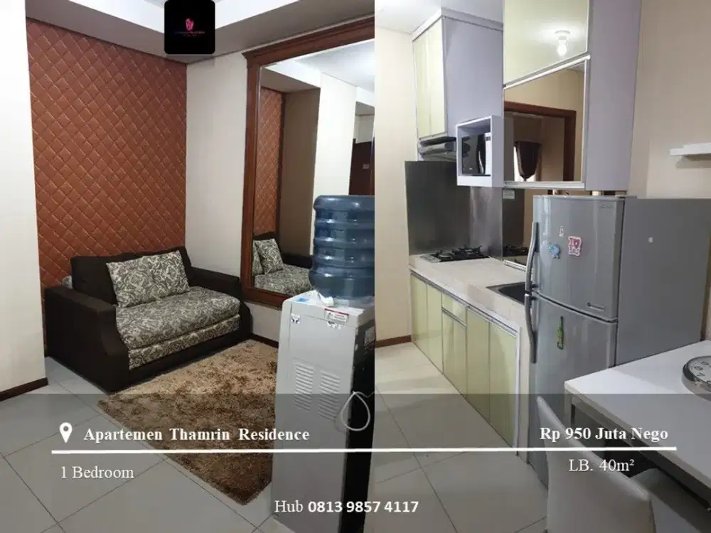 Dijual Apartement Thamrin Residence Mid Floor 1BR Full Furnished