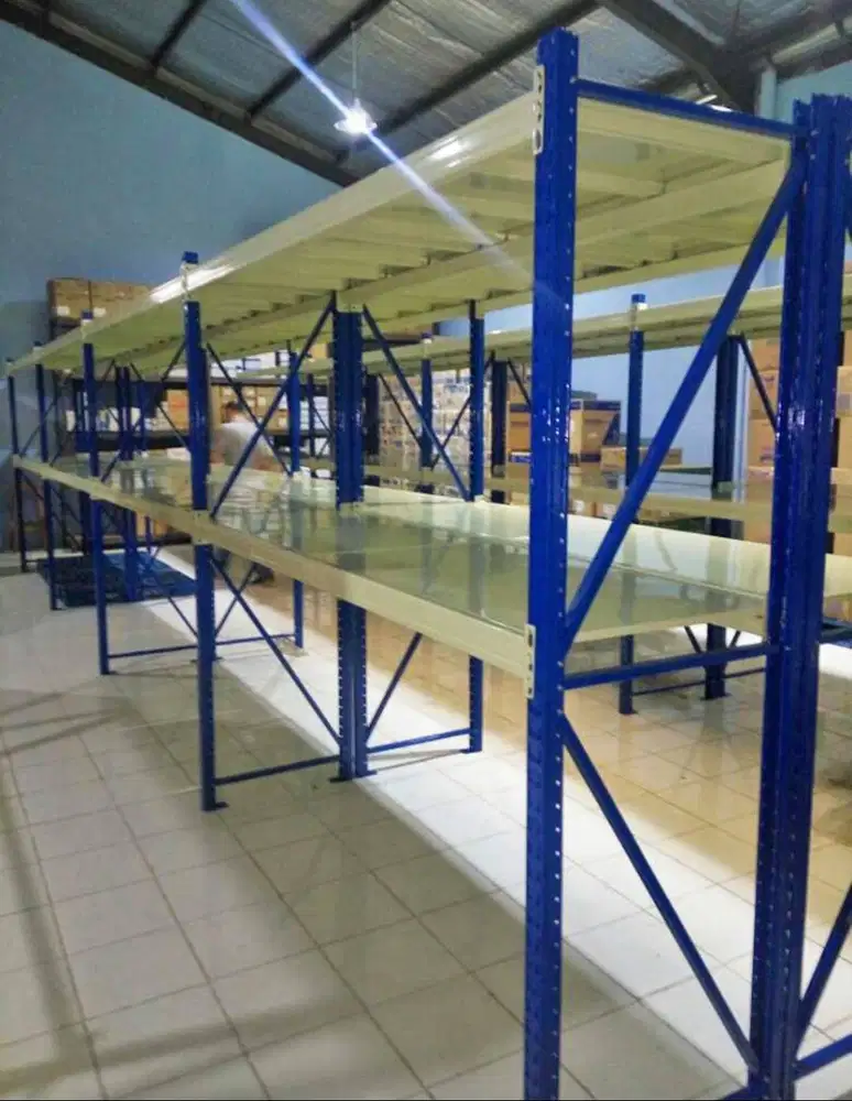 RAK SHELVING AMBALAN READY STOK KAPASITAS 150 S/D 1000KG PER LAYER