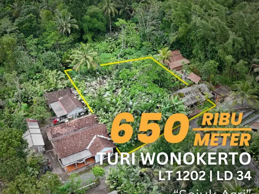 Jual Tanah Turi Dekat Balai Desa Wonokerto Udara Sejuk Asri