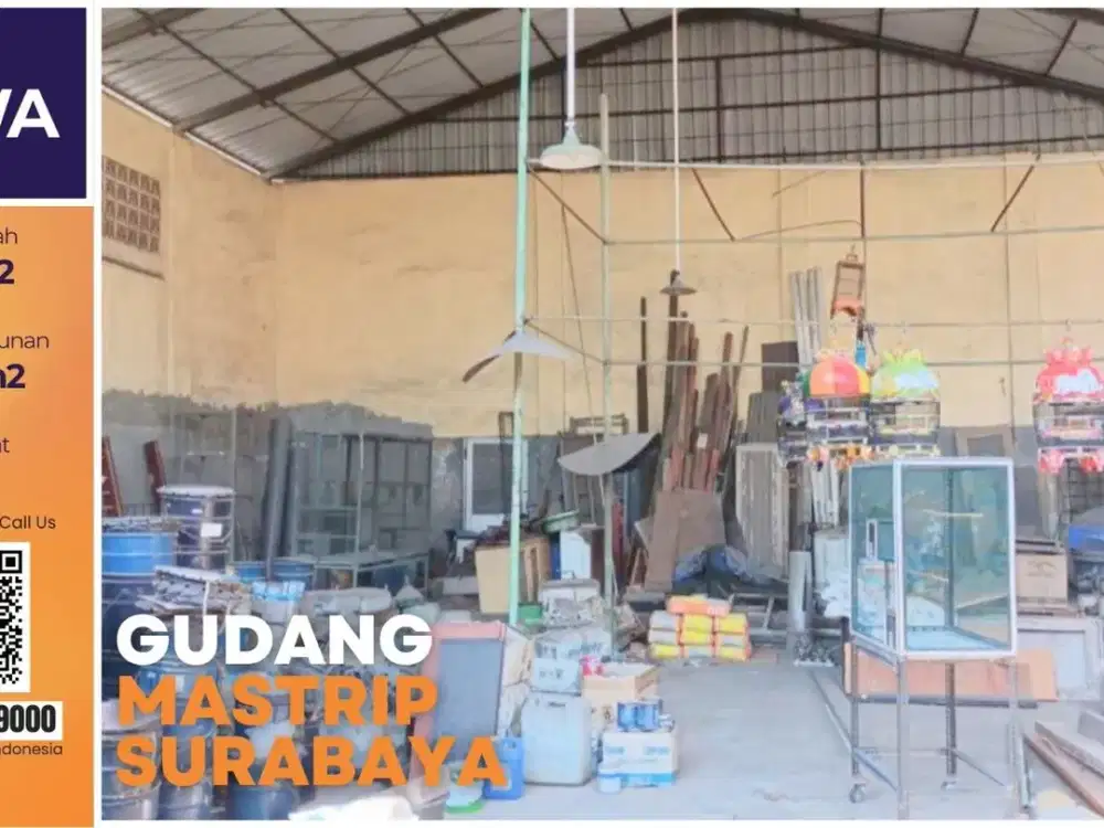 Dijual Gudang Strategis Mastrip Surabaya 1.200 M² – Akses Cepat Tol & Bandara