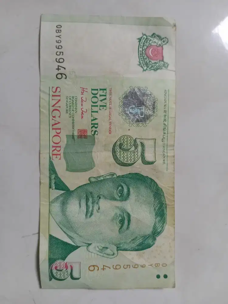 Uang Dollar Singapore 5 dollar