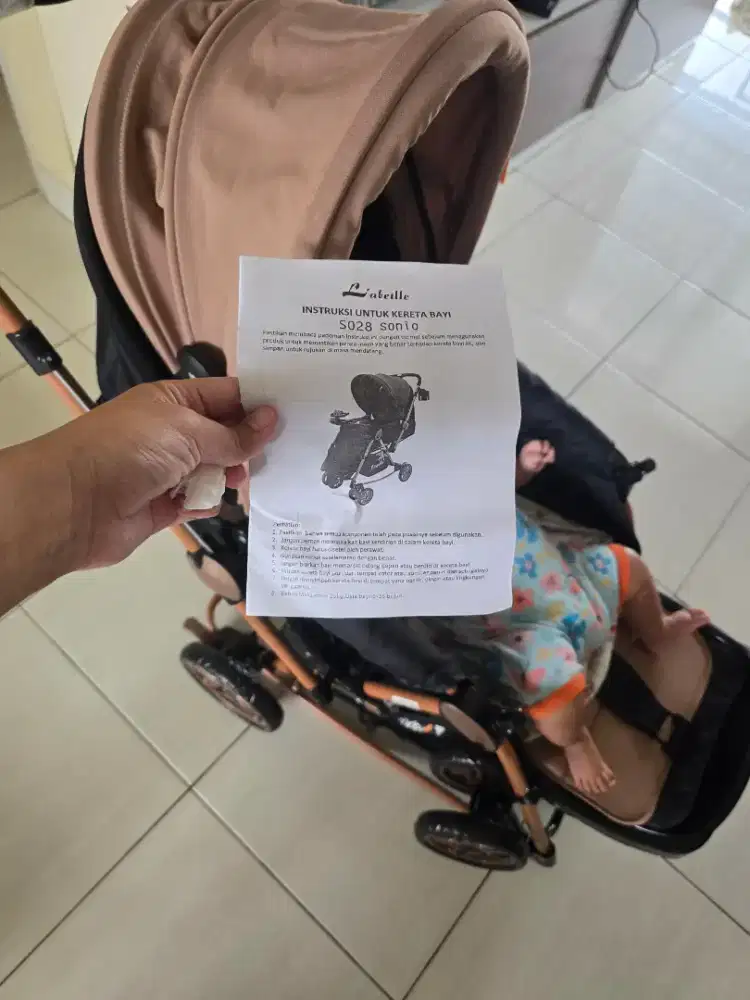 Stroller labeille sonia rocking reversible handle