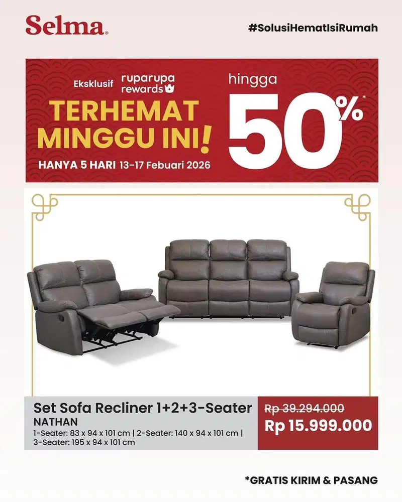 Nathan sofa set keluarga