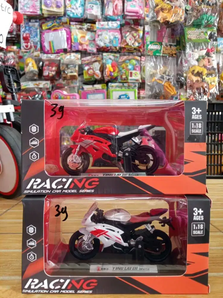 mainan anak diecast motor racing