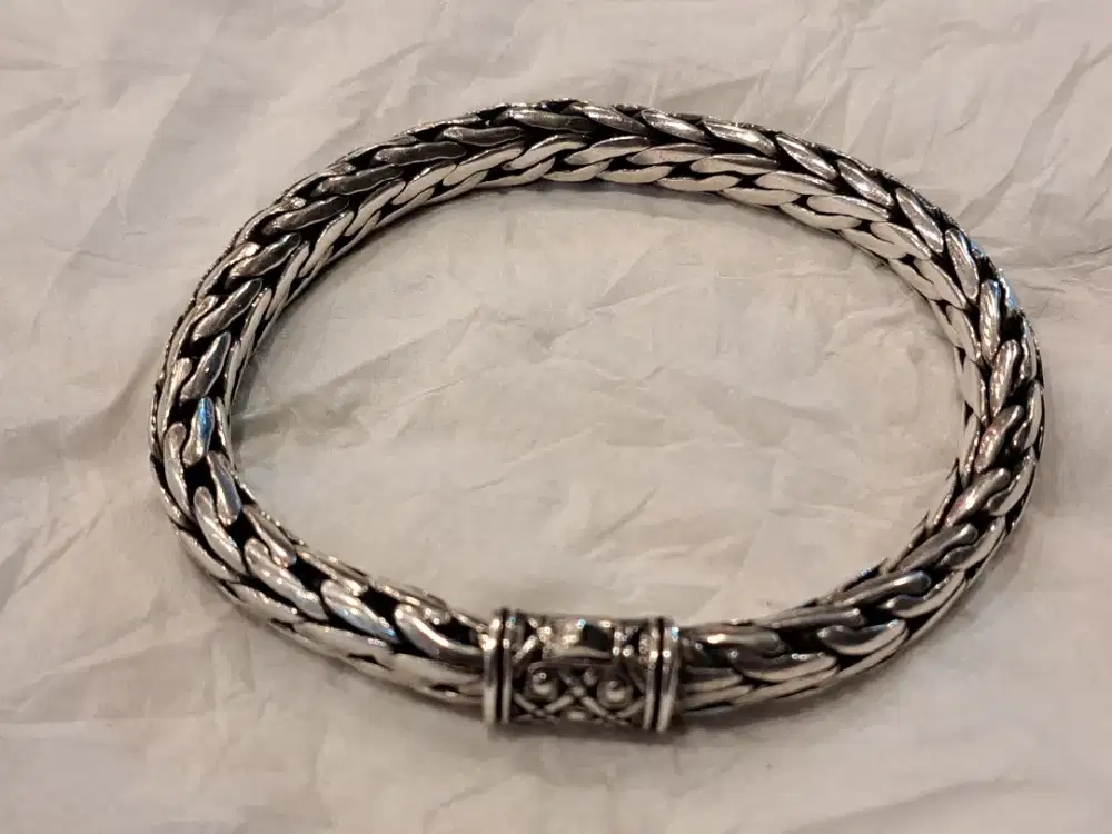 Gelang perak italy besar