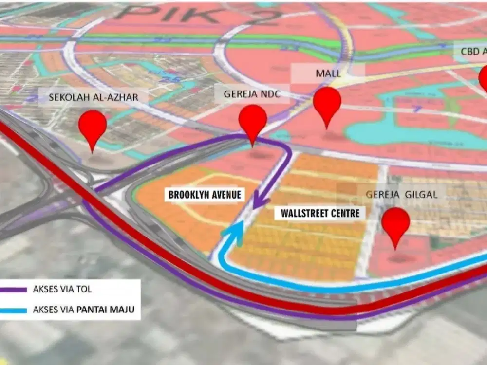 Jual Kavling Komersial PIK 2 Hoek Brooklyn