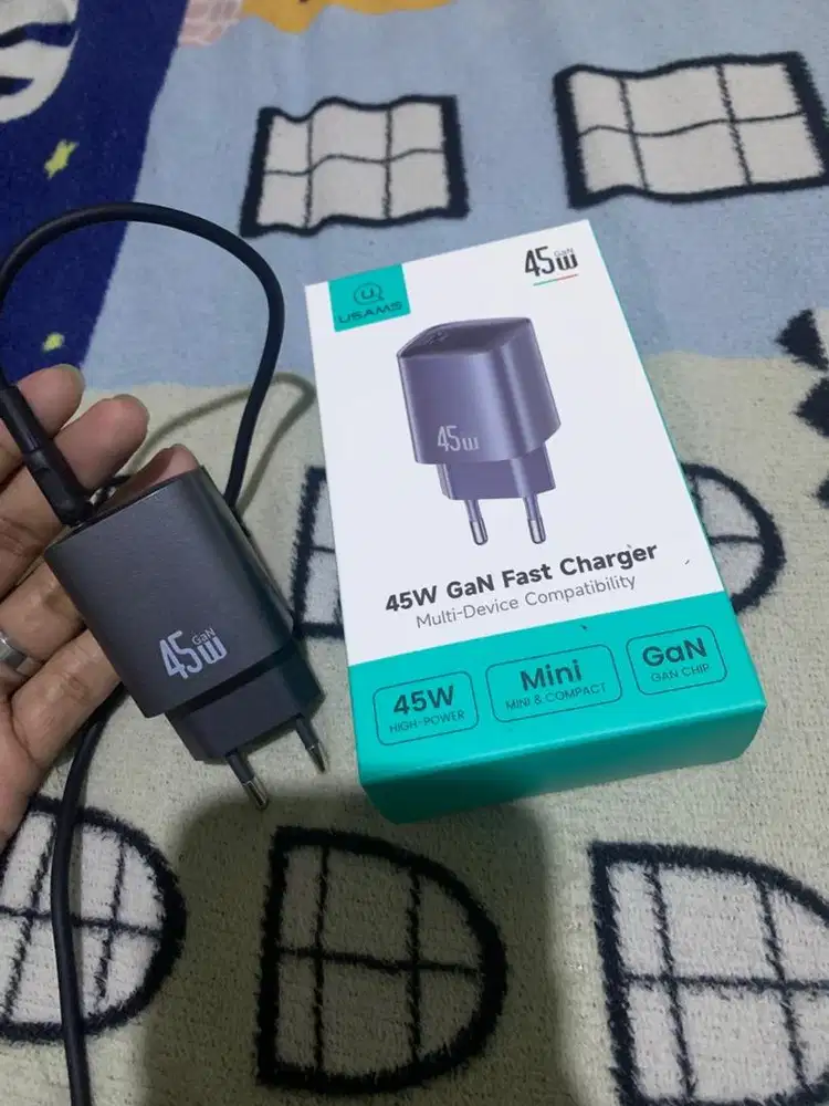 Adaptor Charger USAMS ORI 45W GAN