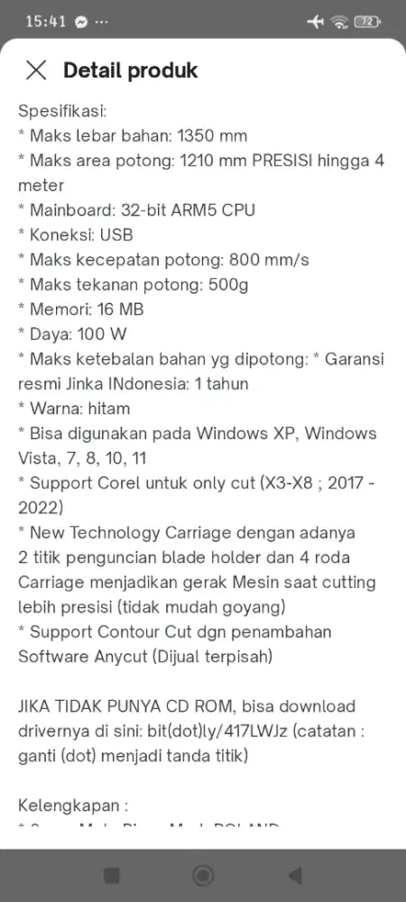 Mesin cutting jinka pro xl 1351