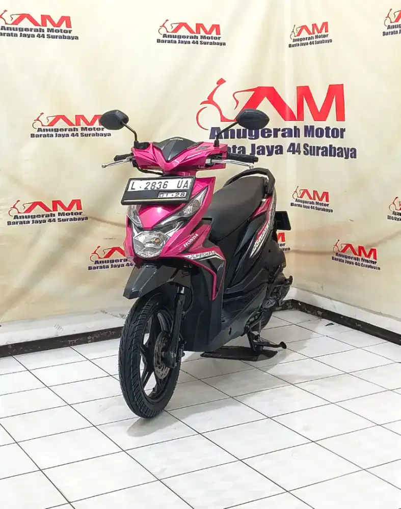 Siap pakai Honda Beat Eco Iss Tahun 2018 warna Magentha