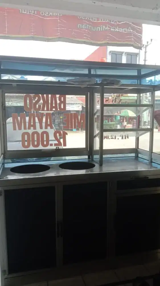 Jual etalase/gerobak alumunium