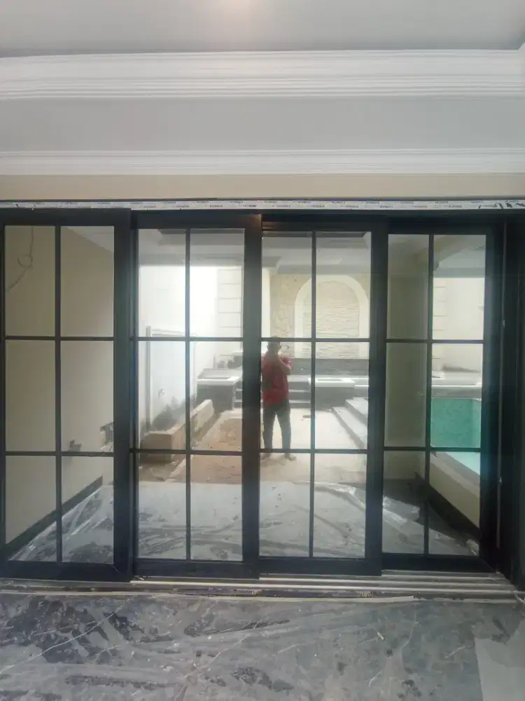 Kaca film gedung sticker sandblast