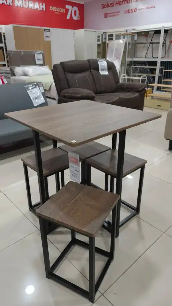 Promo murah sisa 1 stokk buruan meja makan set 4 kursi