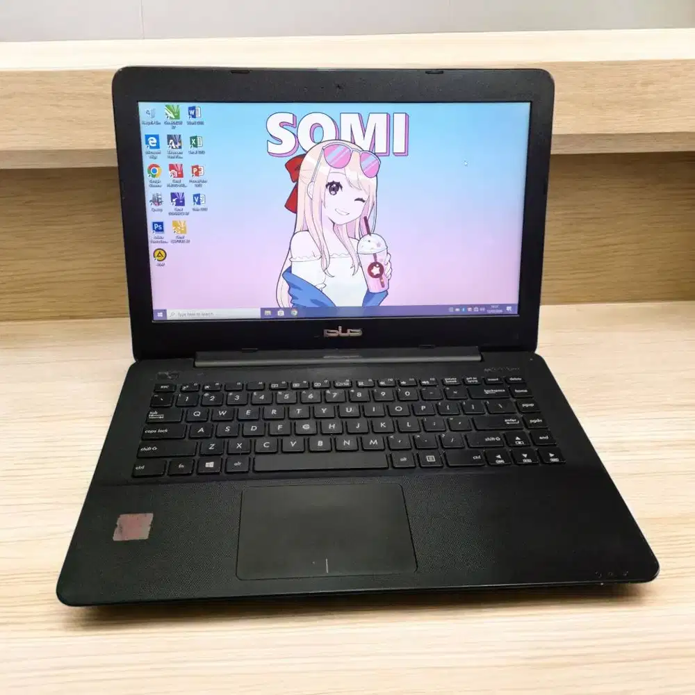 Laptop Asus X454Y siap pakai windows 10 pro ori bawa'an