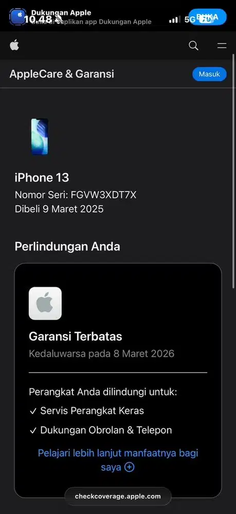 iphone 13 128GB like new resmi