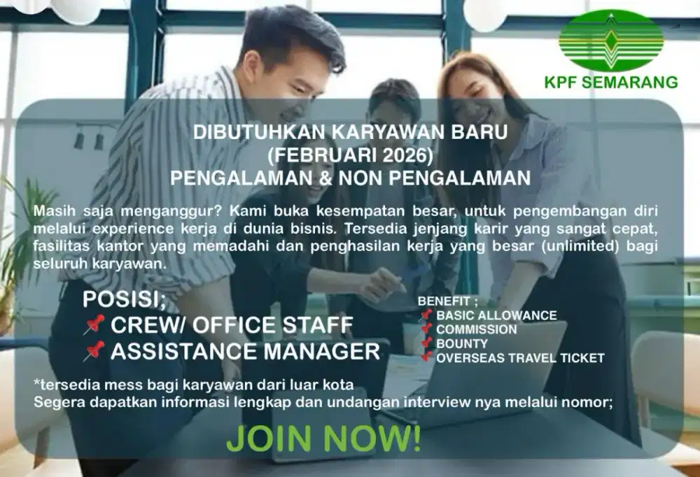 LOKER LEBARAN 2026 (Lulusan SMA/SMAK, D3, S1)