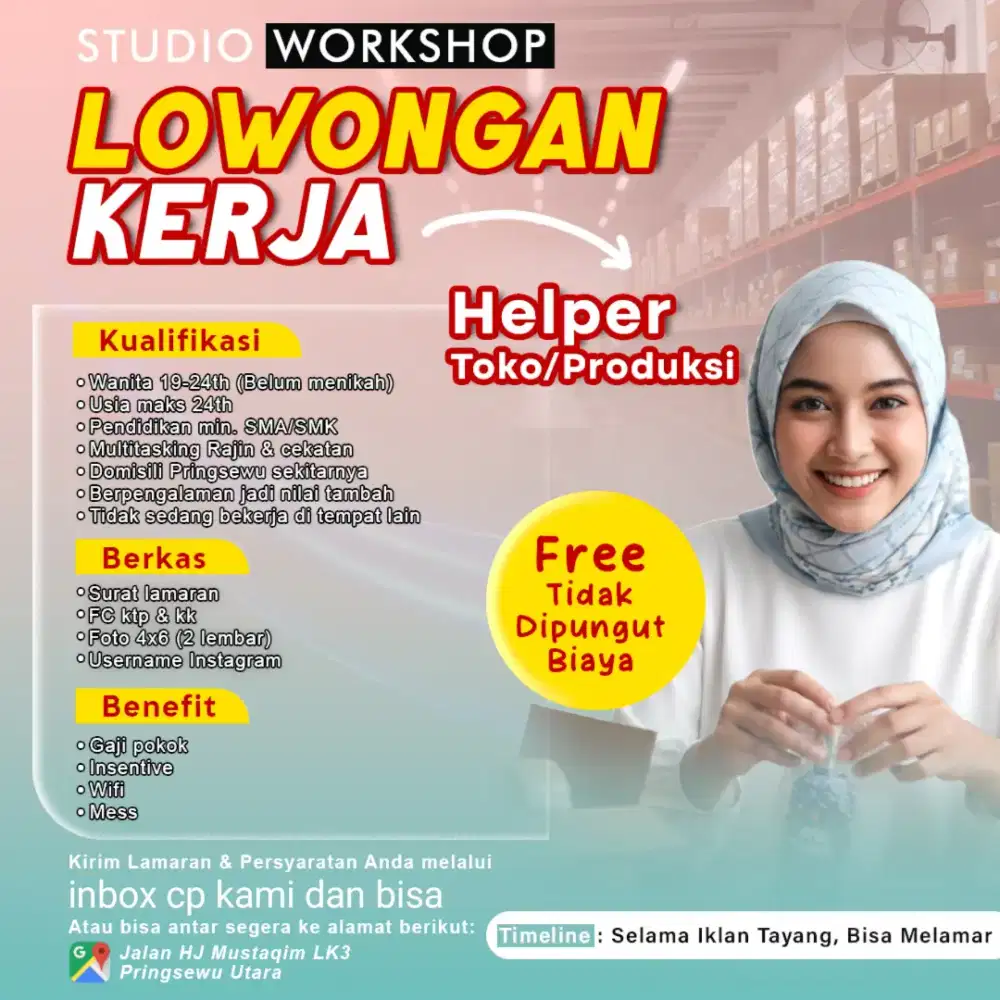 Helper toko produksi dan QC