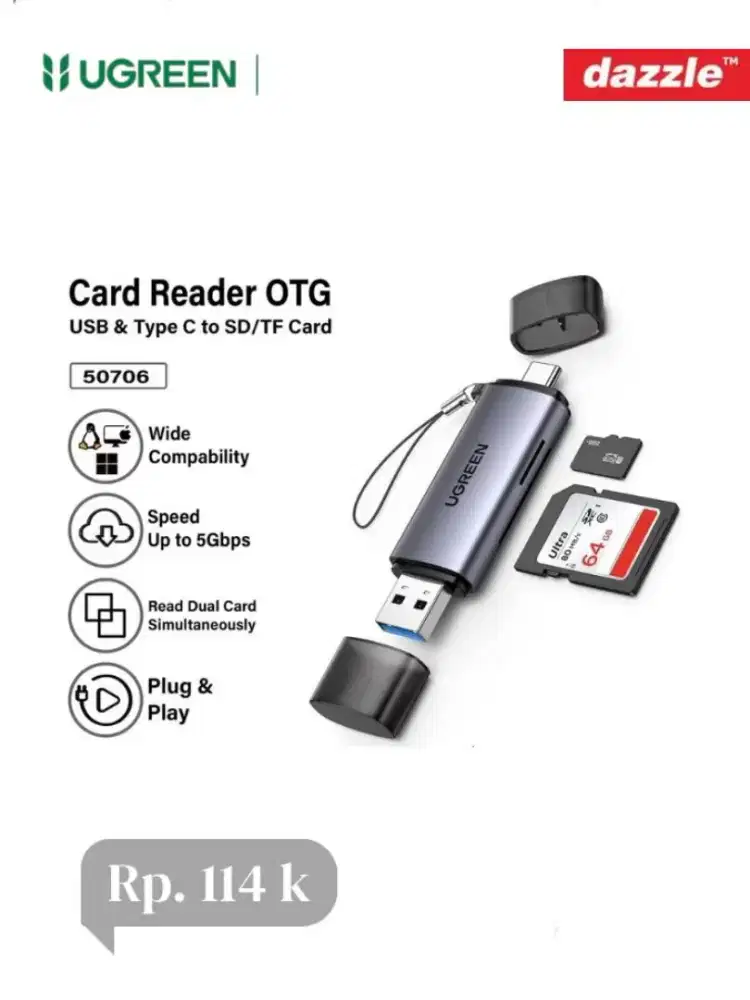 Ugreen card reader USB-A & USB-C