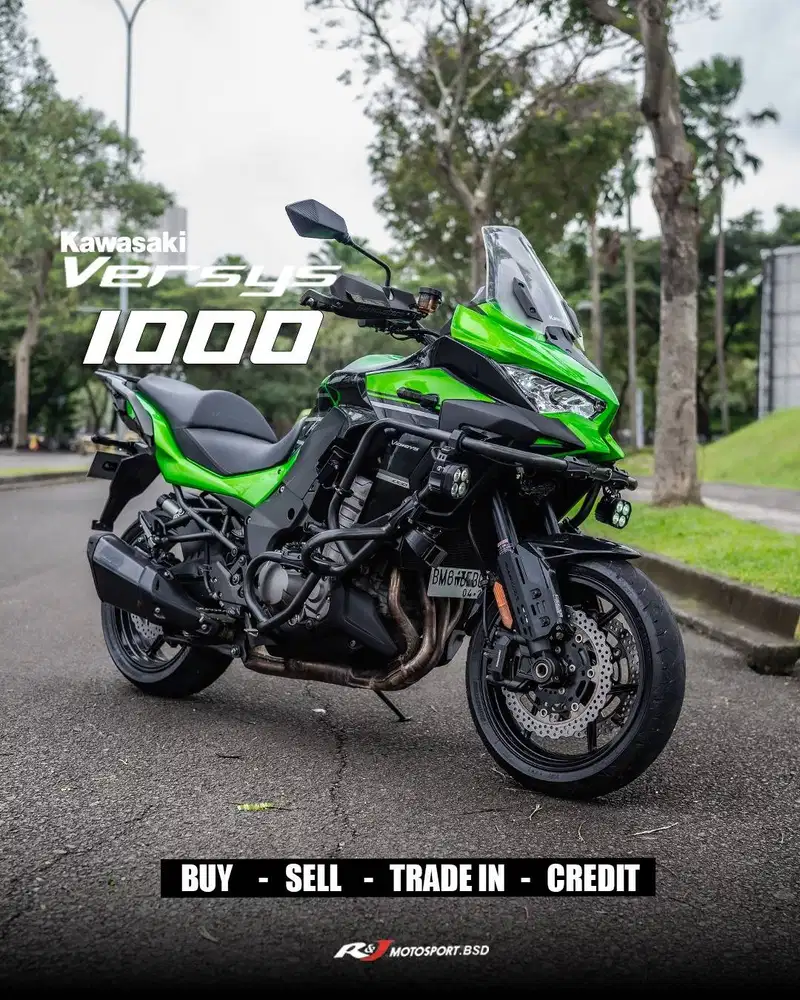 (Full Paper) Kawasaki Versys 1000 Nik 2021 Warna Hijau KM 8.000an