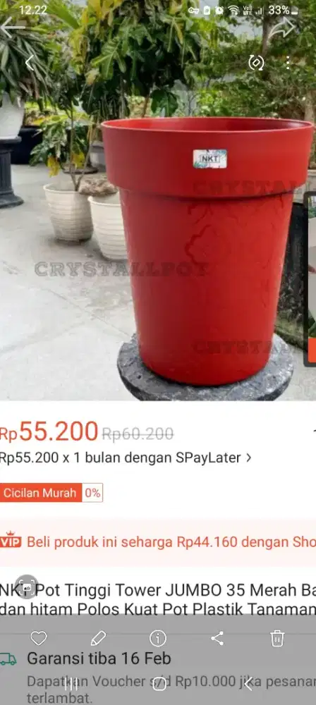 4 buah pot besar kondisi masih bagus