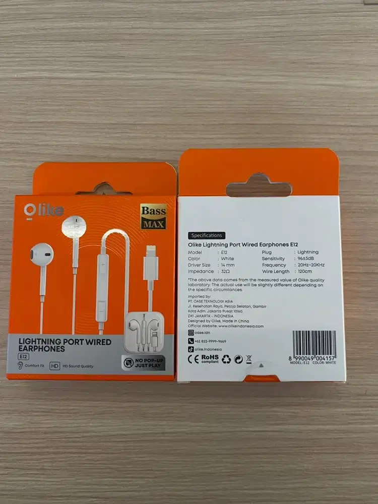 Olike earphone cable E12 lightning white