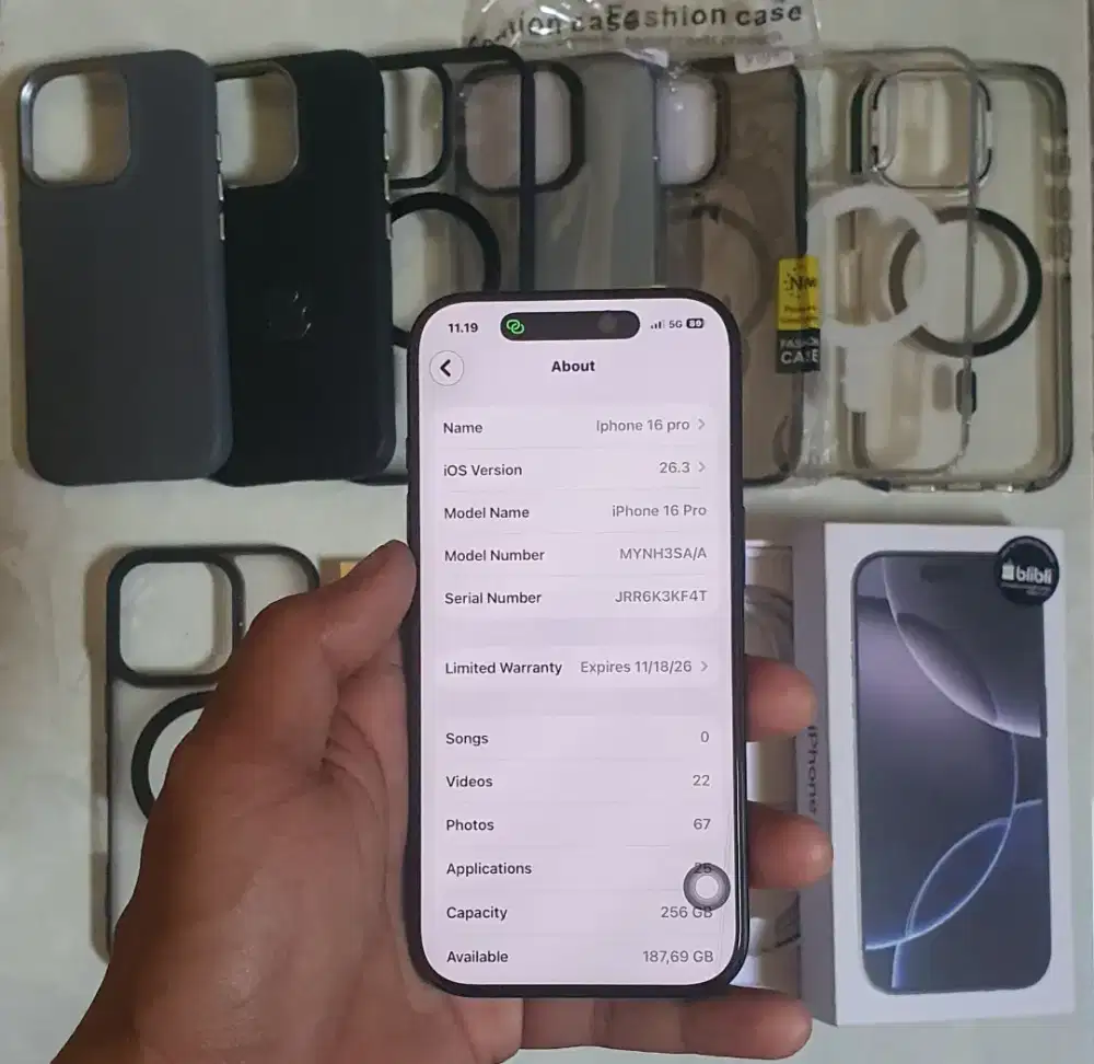 IPHONE 16 PRO 256GB BLACK TITTANIUM