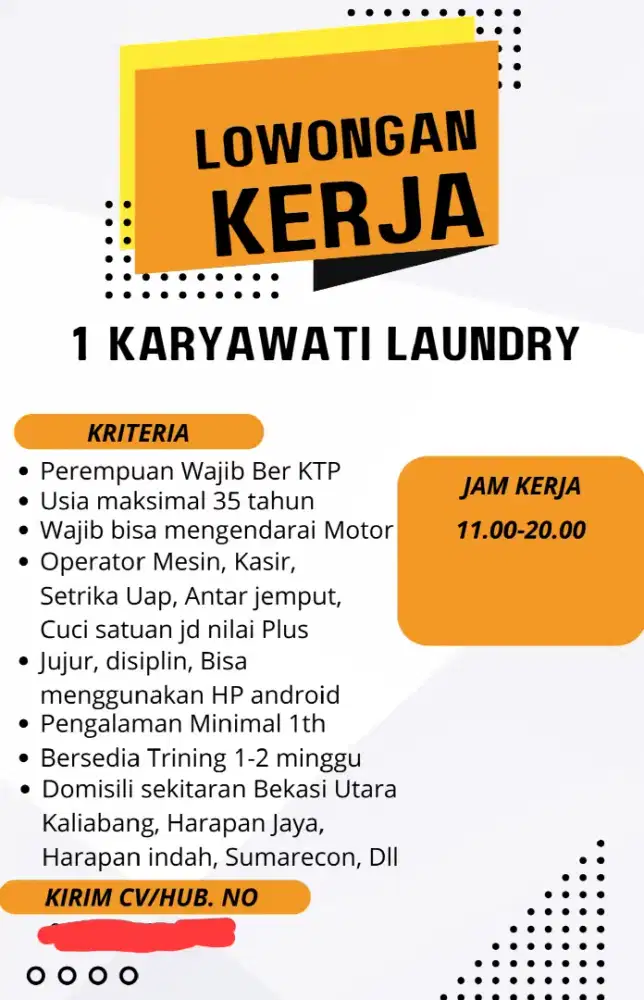 Lowongan kerja Laundry