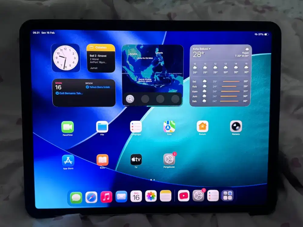 IPAD Pro Gen 3  - 12.9 cas.an ori .casing ori -64Giga .segel .