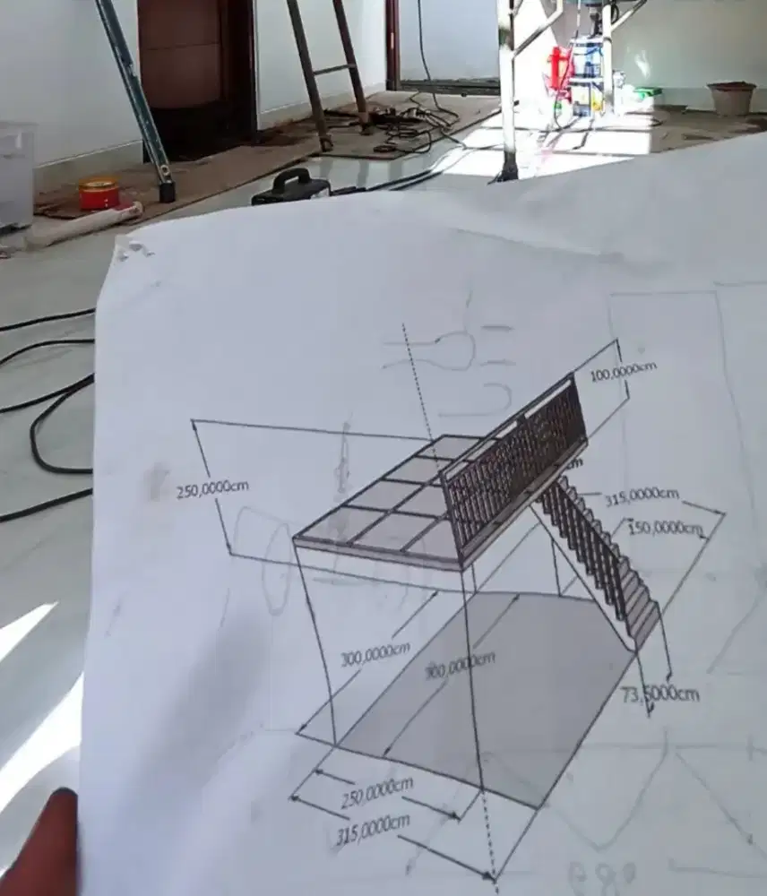 Jasa mezzanine besi minimalis custom murah