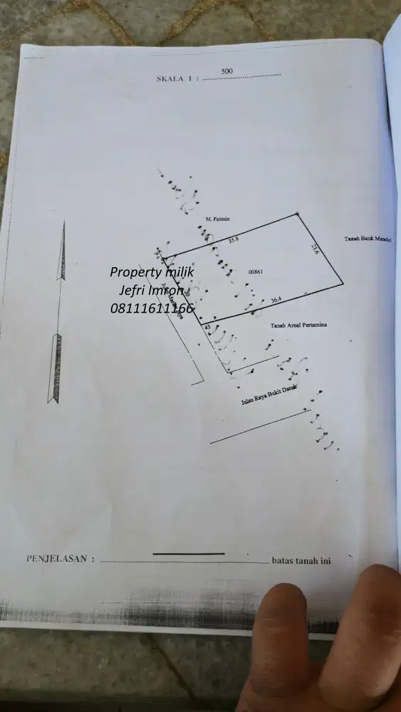 Jual Bangunan Tanah dan Bangunan Dumai