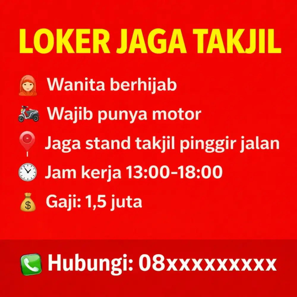 Loker Jaga Stand Takjil
