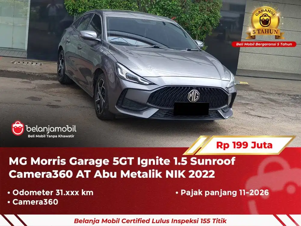 [ PAJAK PANJANG ] MG Morris Garage 5 GT 5GT Ignite 1.5 AT 2022 2023