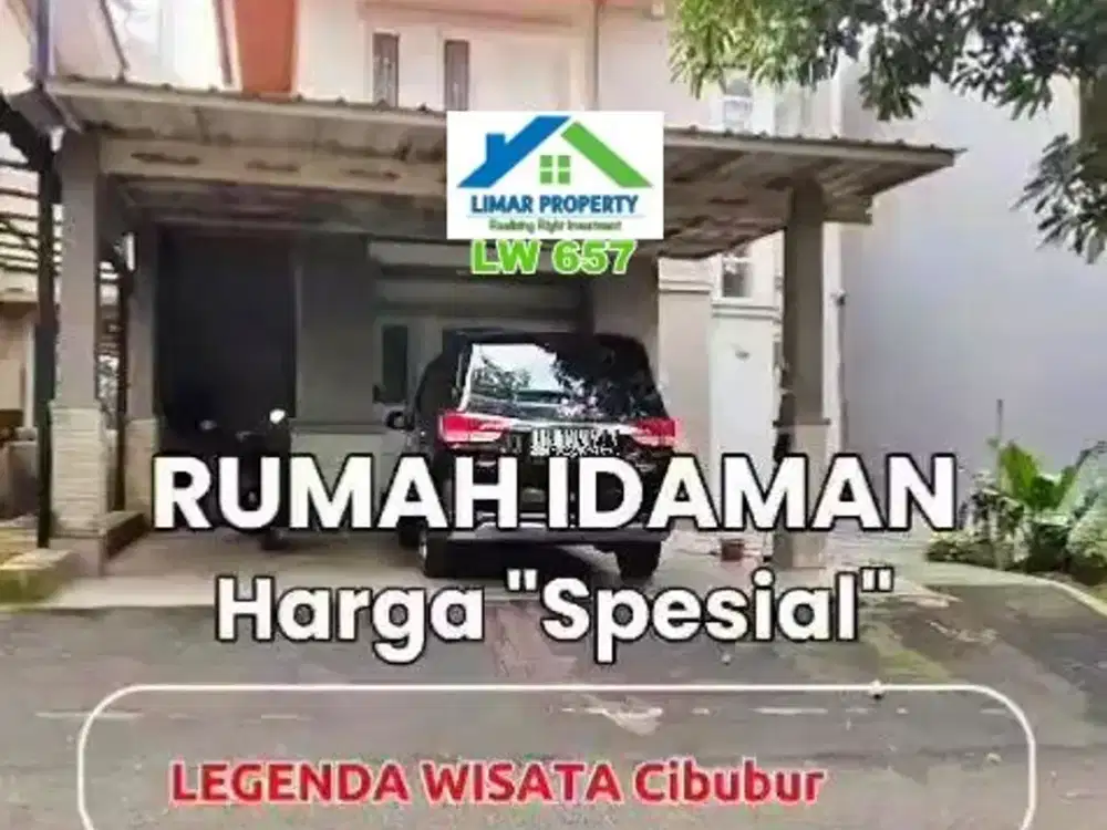 Rumah 2 Lantai Siap Huni dan Strategis di Legenda Wisata Cibubur