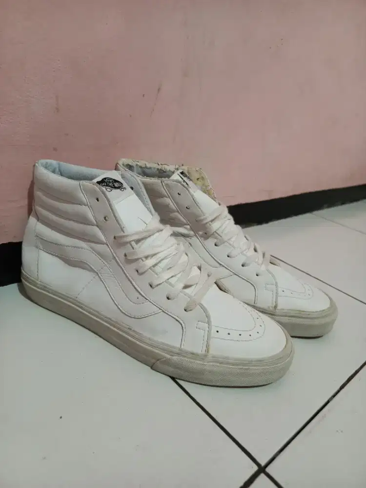 Vans SK8 Hi Leather White