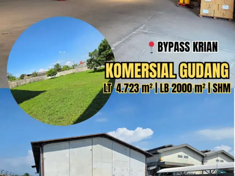 Langka Gudang Siap Huni di Bypass Krian Nol Jalan Raya SHM Area Industri