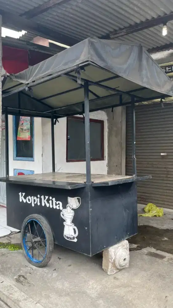 Grobak kopi bahan besi hollo