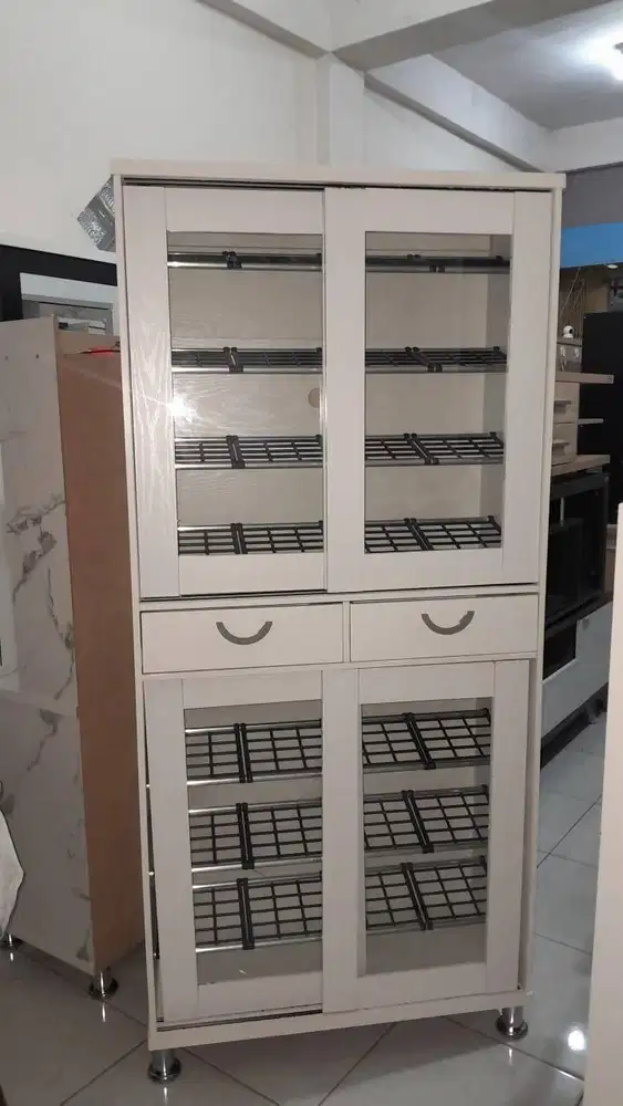 PROMO RAK SEPATU TINGKAT MUAT BANYAK MINIMALIS PINTU SLIDING SALE