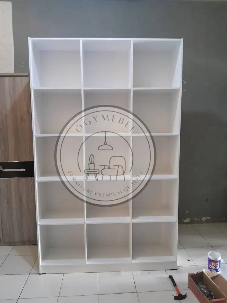 PROMO RAK BUKU/LAUNDRY SERBAGUNA 15 RUANG SALE TERMURAH GRATIS ANTAR