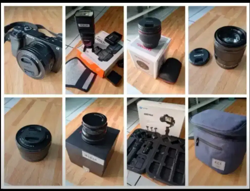 Paket Sony A6300 4 Lensa Gimbal dll