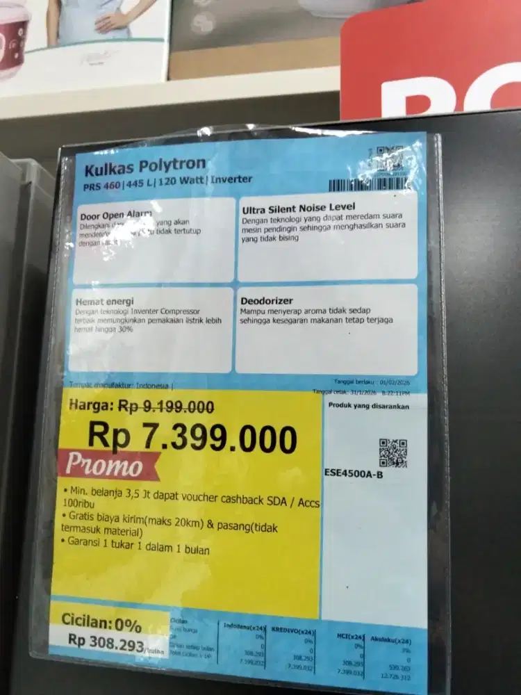 KULKAS POLYTRON SIDETOSIDE #BISACICILANPAKAIKREDIVO