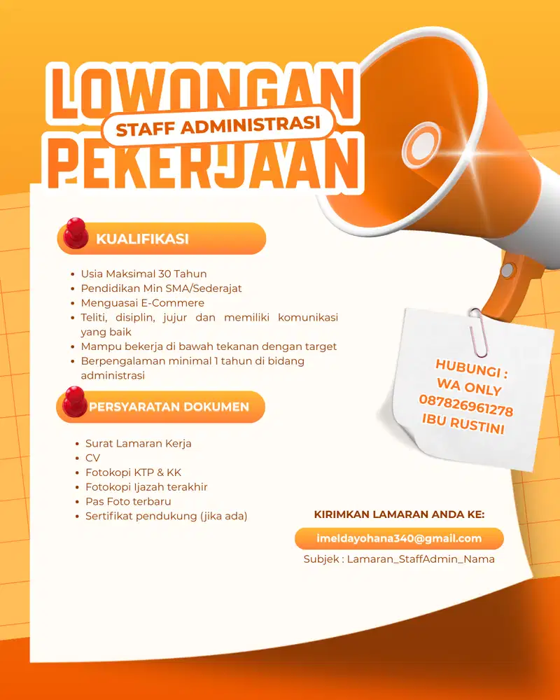Lowongan Kerja Admin