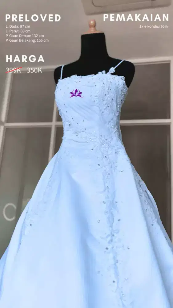 Preloved Gaun Wedding Princess Look